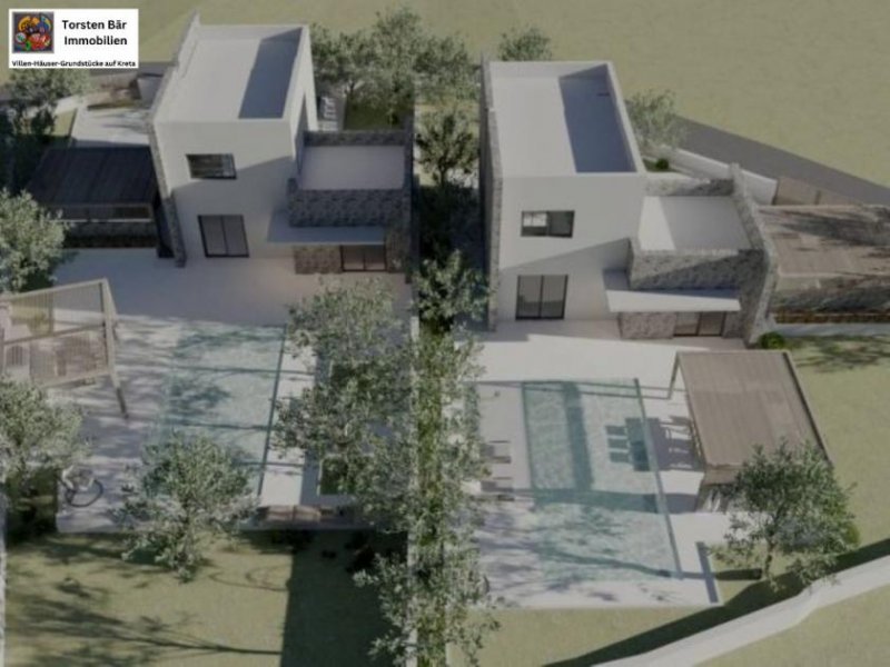 Drapanos Kreta, Drapanos Villenprojekt mit privatem Pool und Blick auf die weißen Berge Haus kaufen